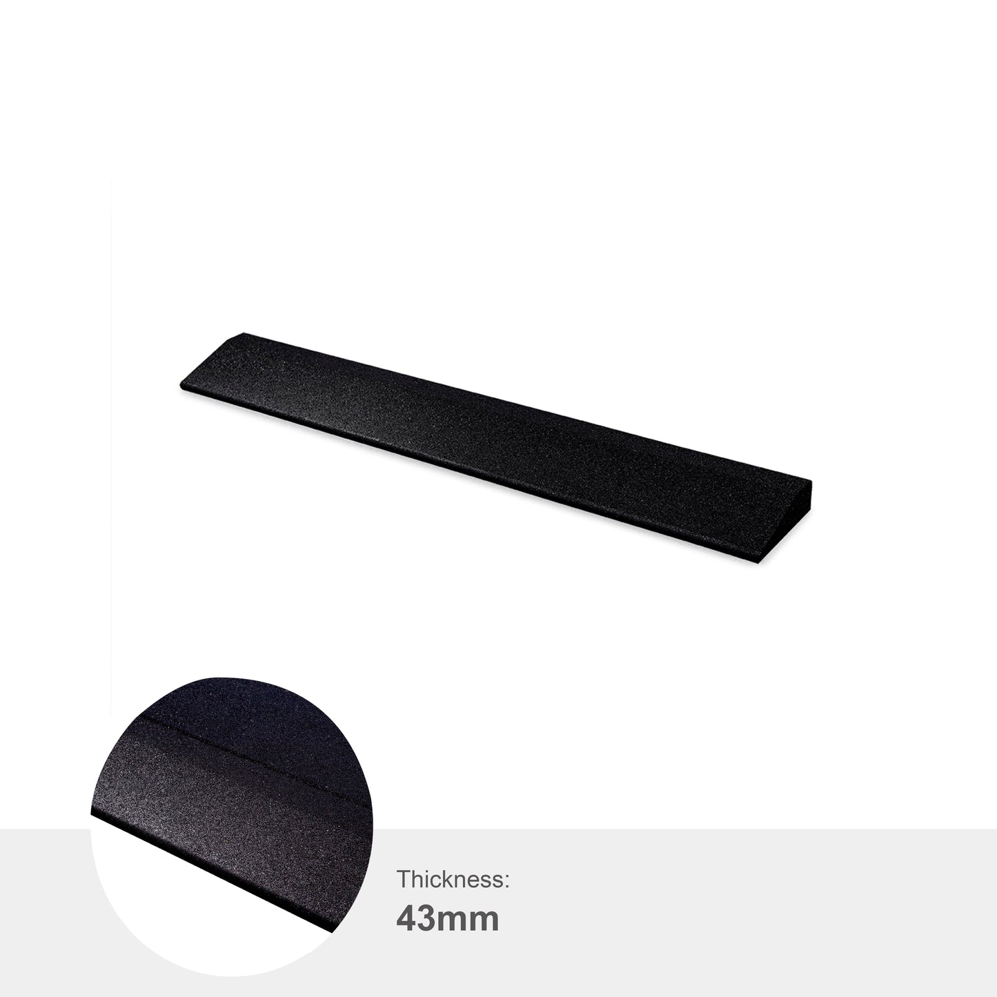 43mm gym tile edge ramp by The Rubber Floor Co.