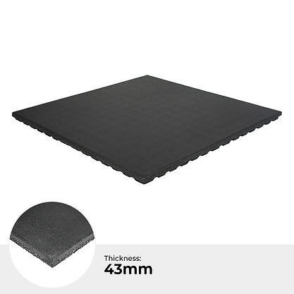 Essential Tile - Black - 15mm (1m x 1m)