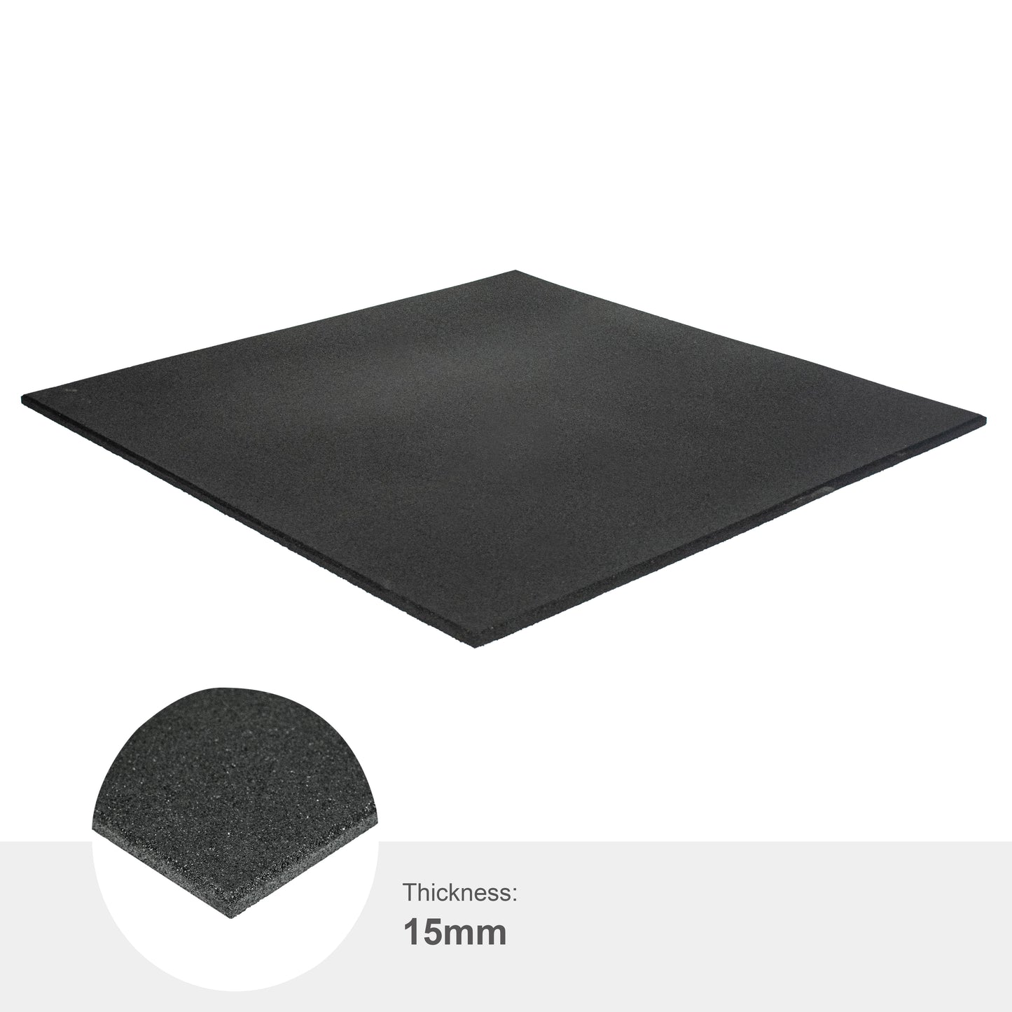 Essential Tile - Black - 15mm (1m x 1m)