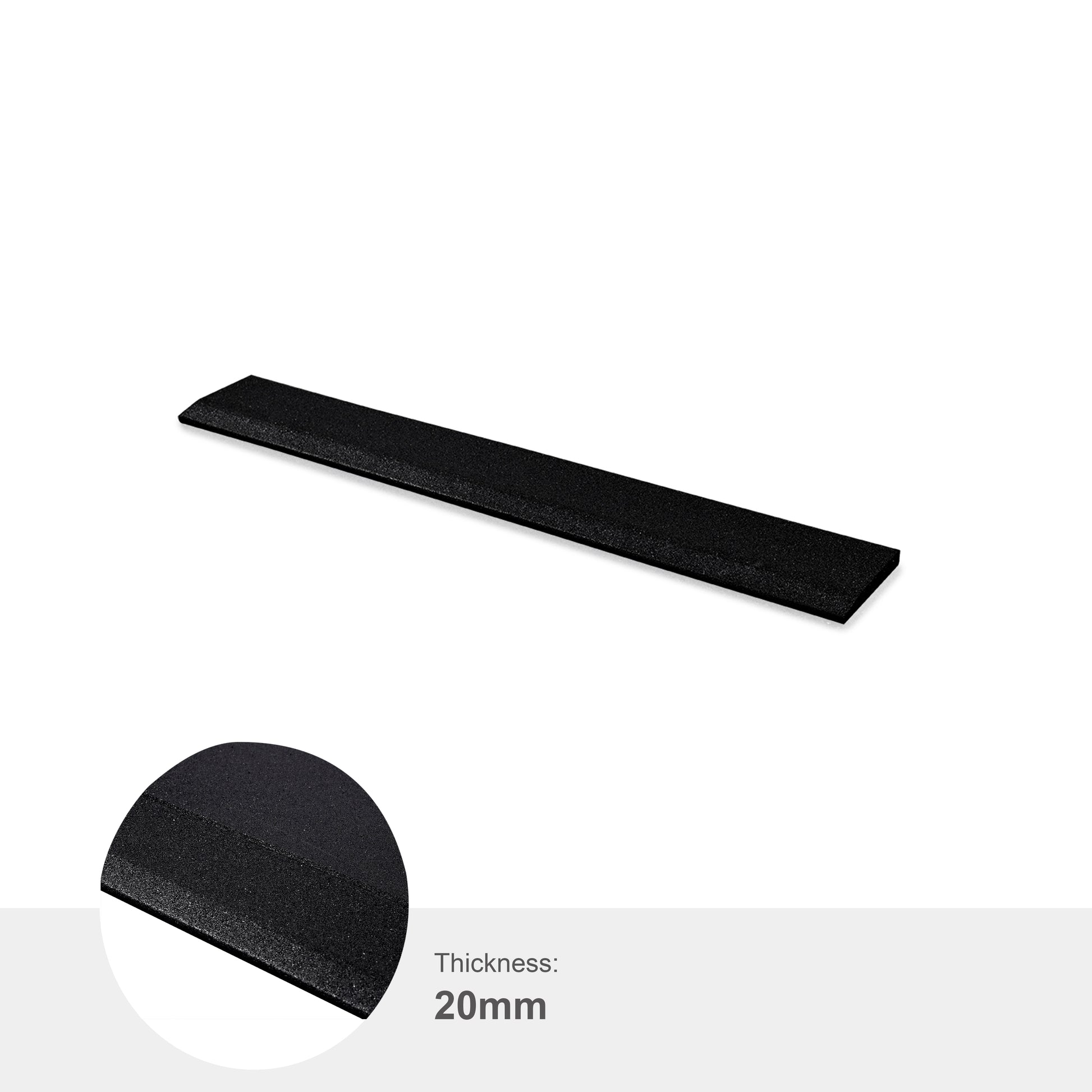 20mm gym tile edge ramp by The Rubber Floor Co.
