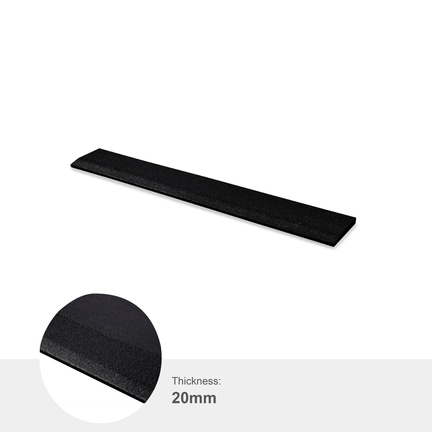20mm gym tile edge ramp by The Rubber Floor Co.
