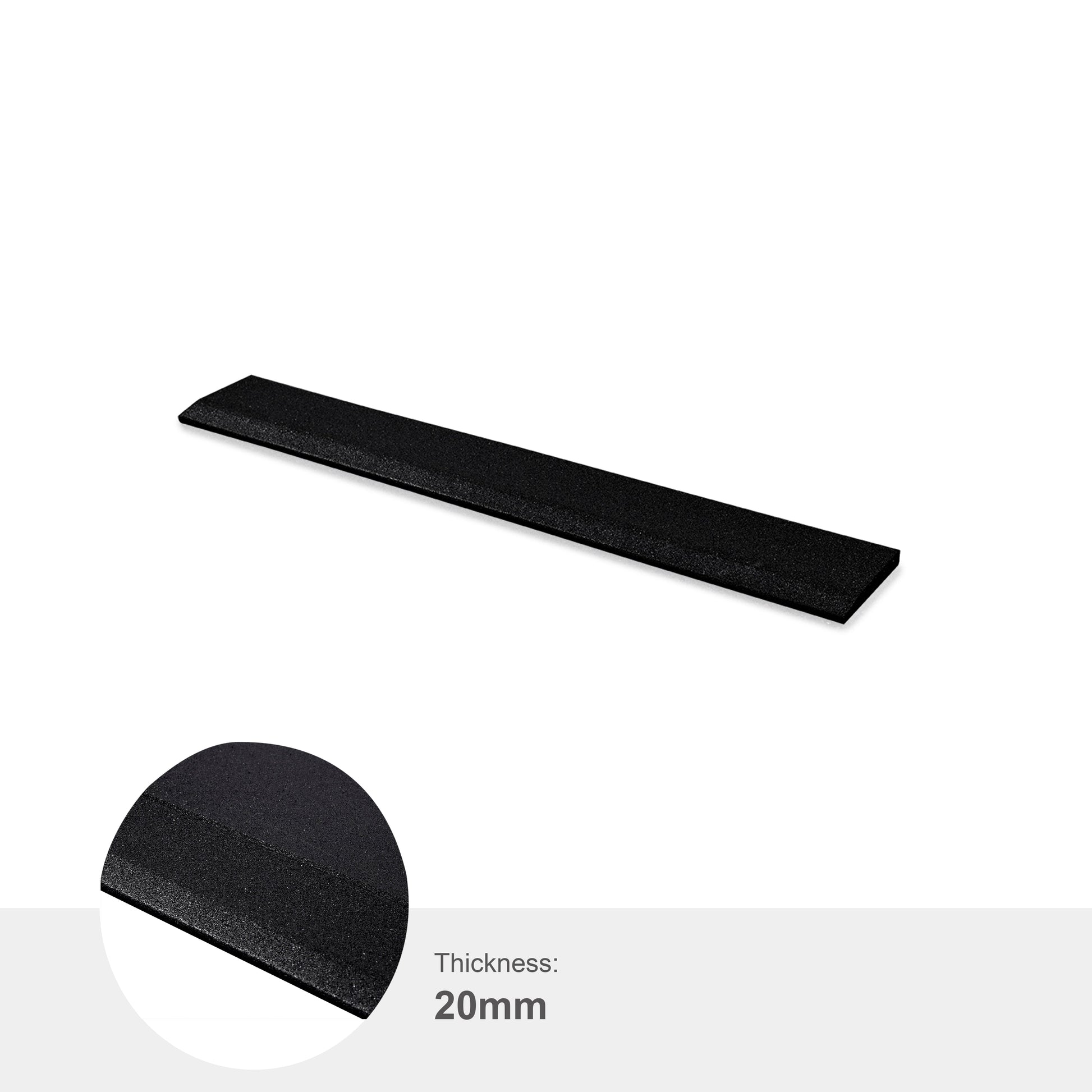 20mm gym tile edge ramp by The Rubber Floor Co.