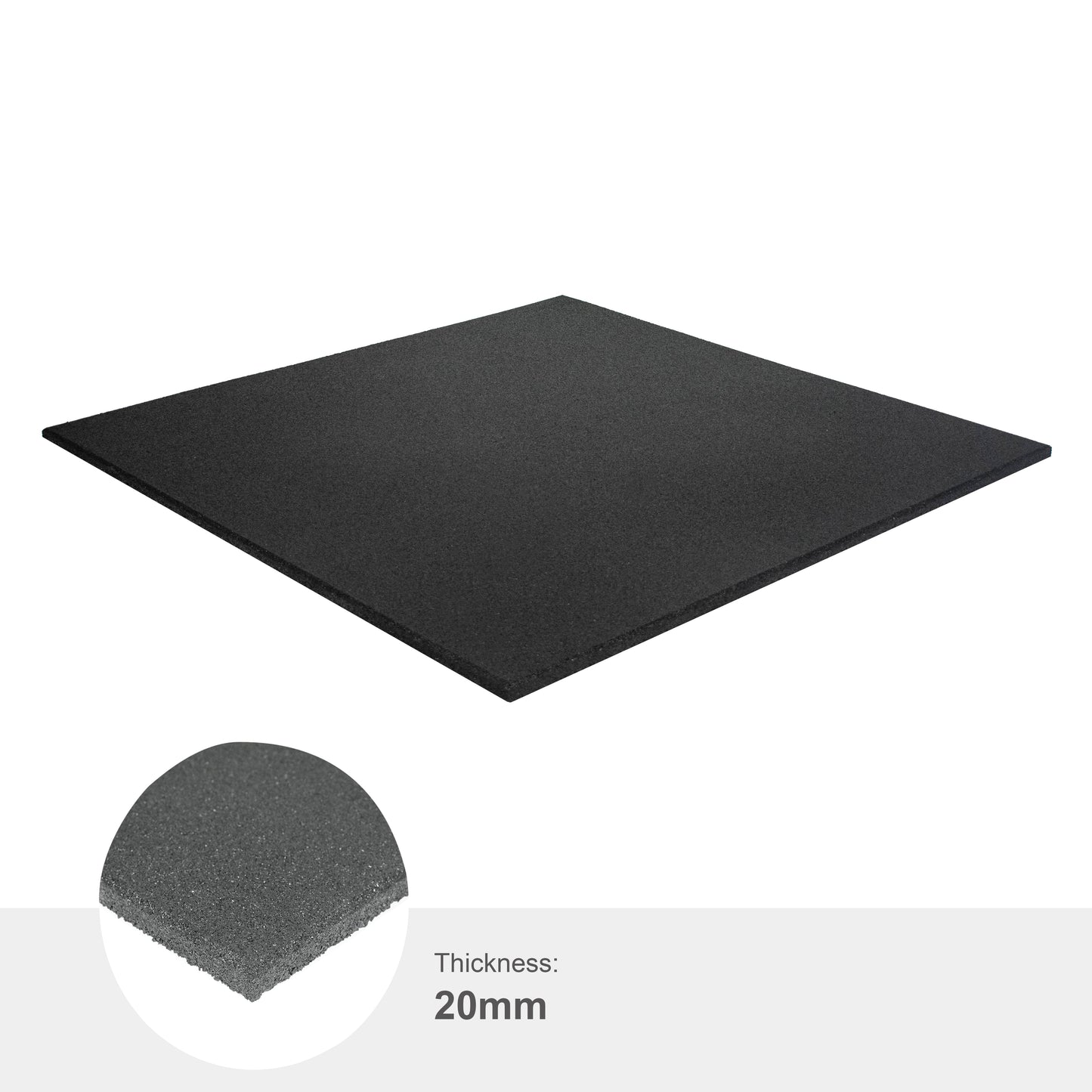 Essential Tile - Black - 30mm (1m x 1m)