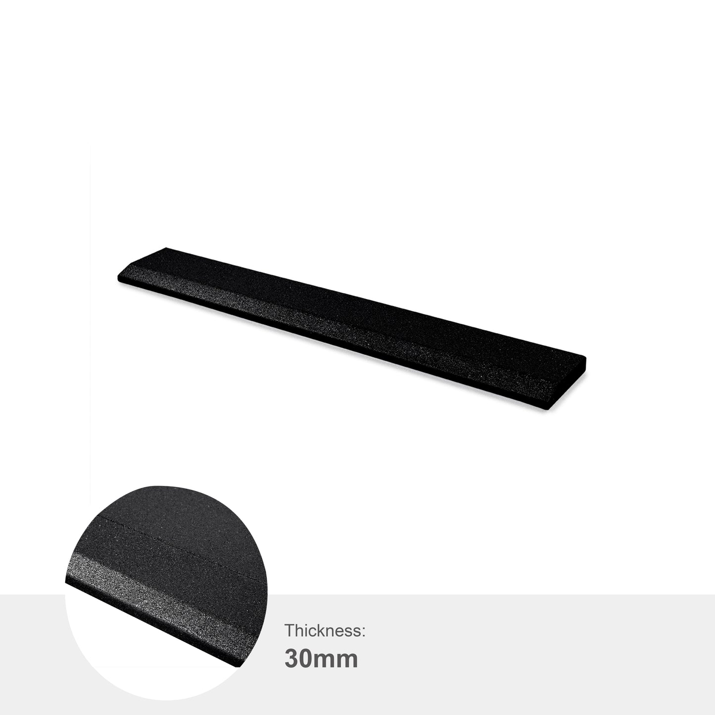 30mm gym tile edge ramp by The Rubber Floor Co.