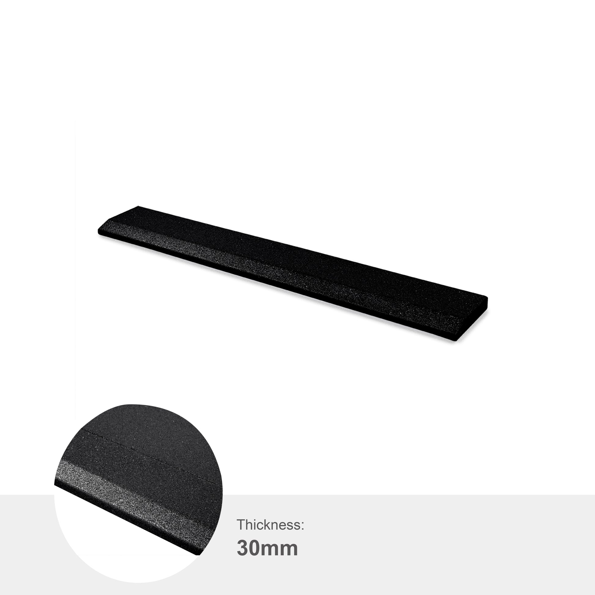 30mm gym tile edge ramp by The Rubber Floor Co.