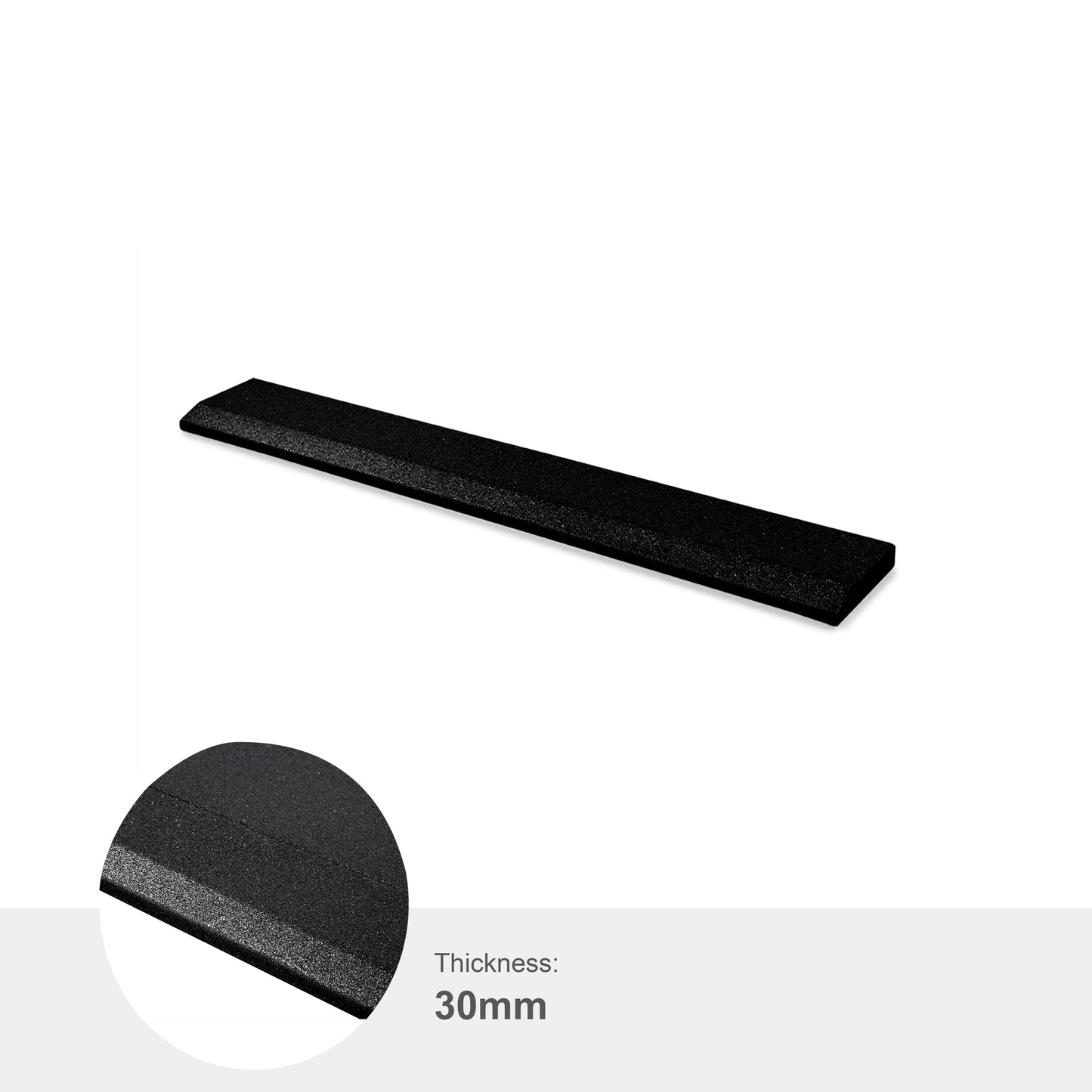 30mm gym tile edge ramp by The Rubber Floor Co.