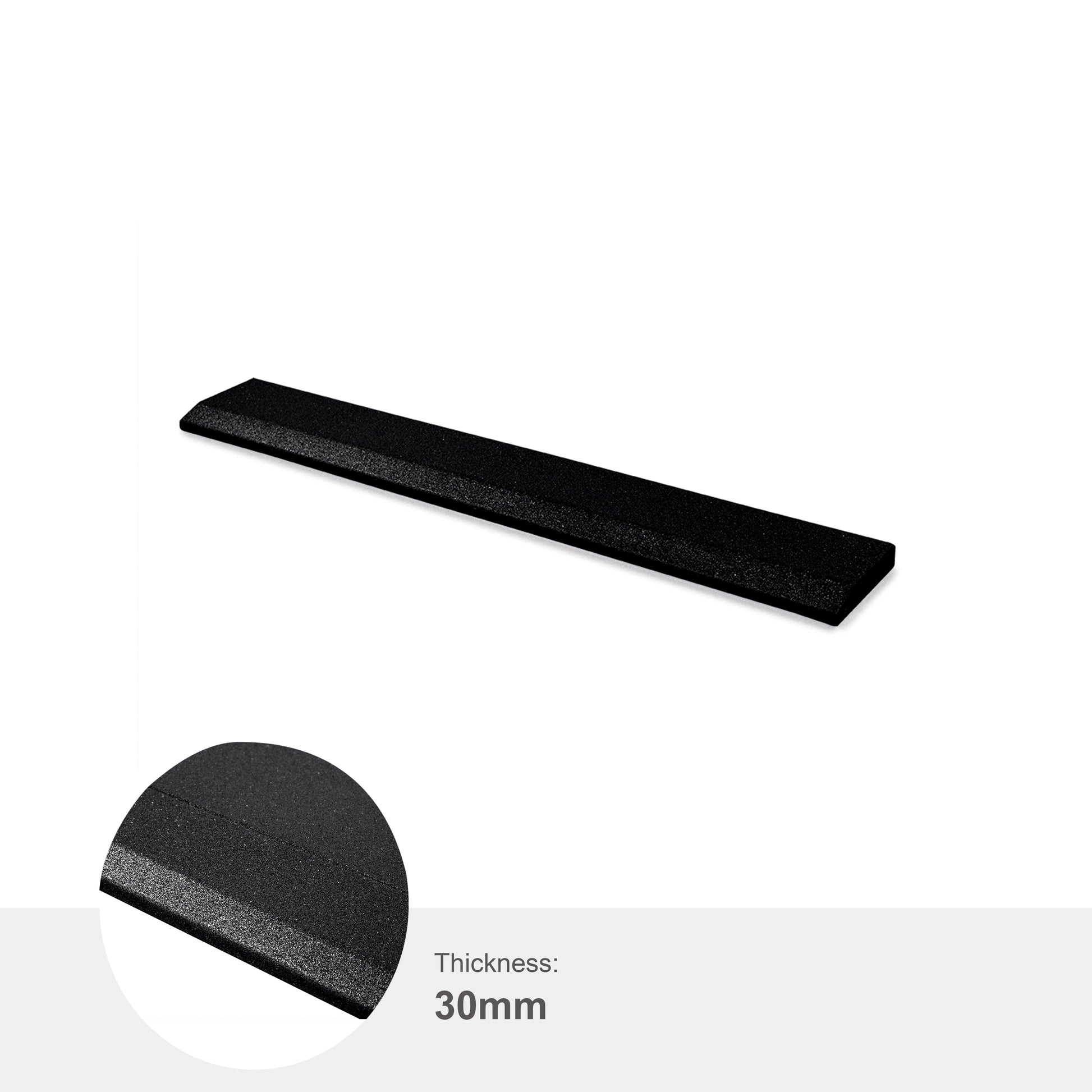 30mm gym tile edge ramp by The Rubber Floor Co.