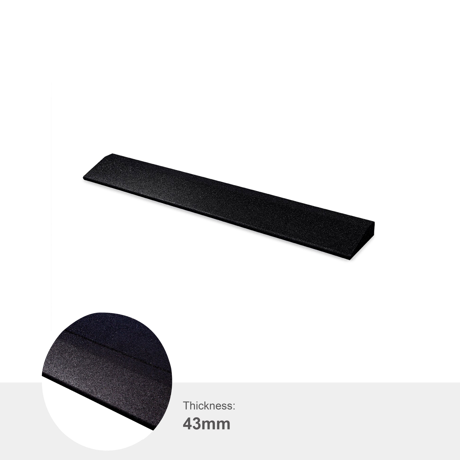 43mm gym tile edge ramp by The Rubber Floor Co.